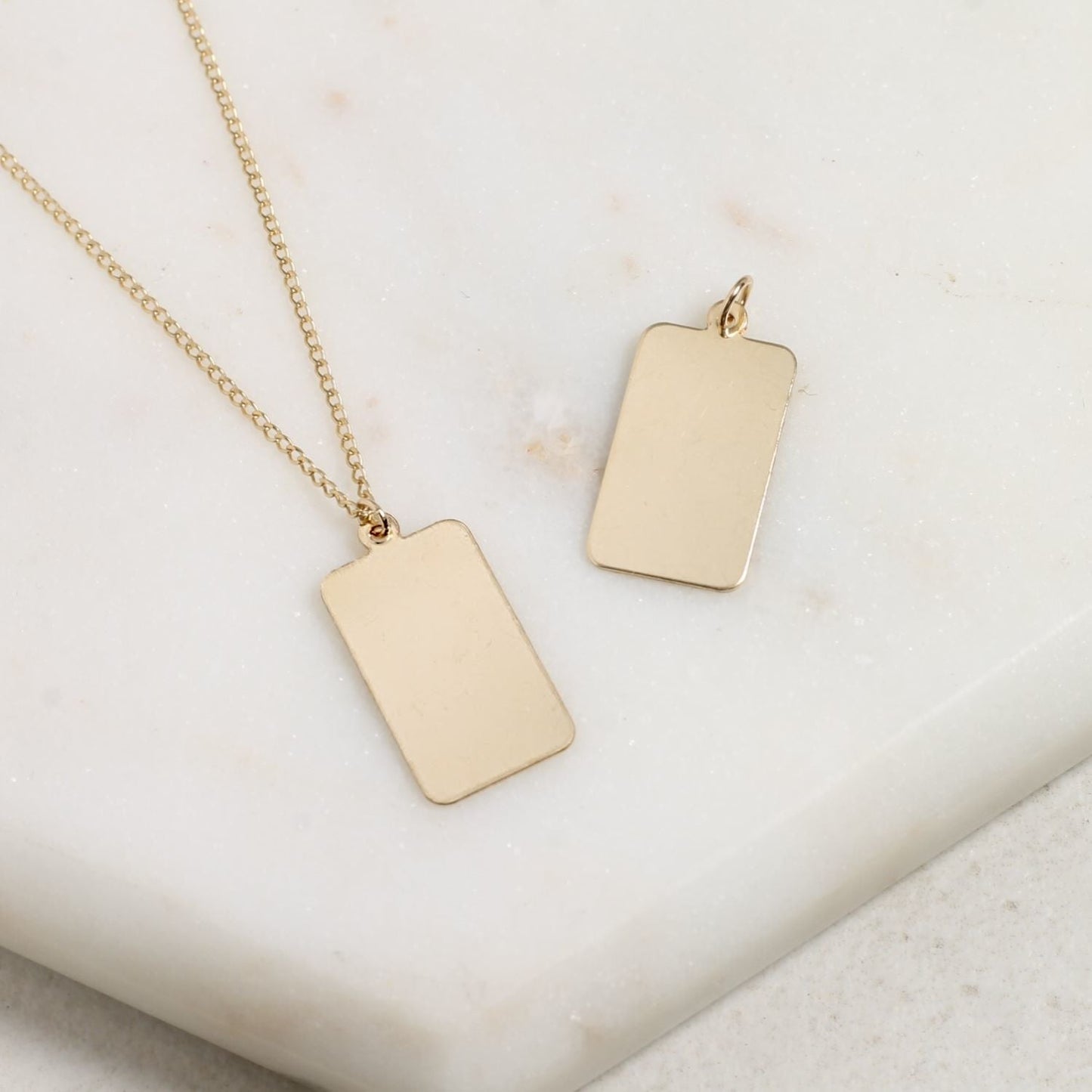 Large Tag Engravable Pendant