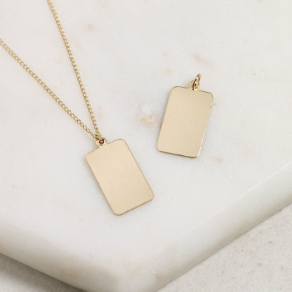 Large Tag Engravable Pendant