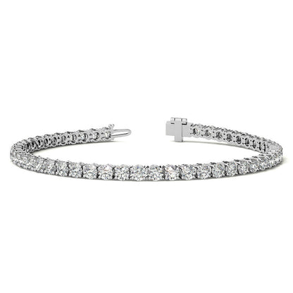 2ctw Lab Created Moissanite Tennis Bracelet - Sterling Silver, 7" Length, White or 14K Gold Plated